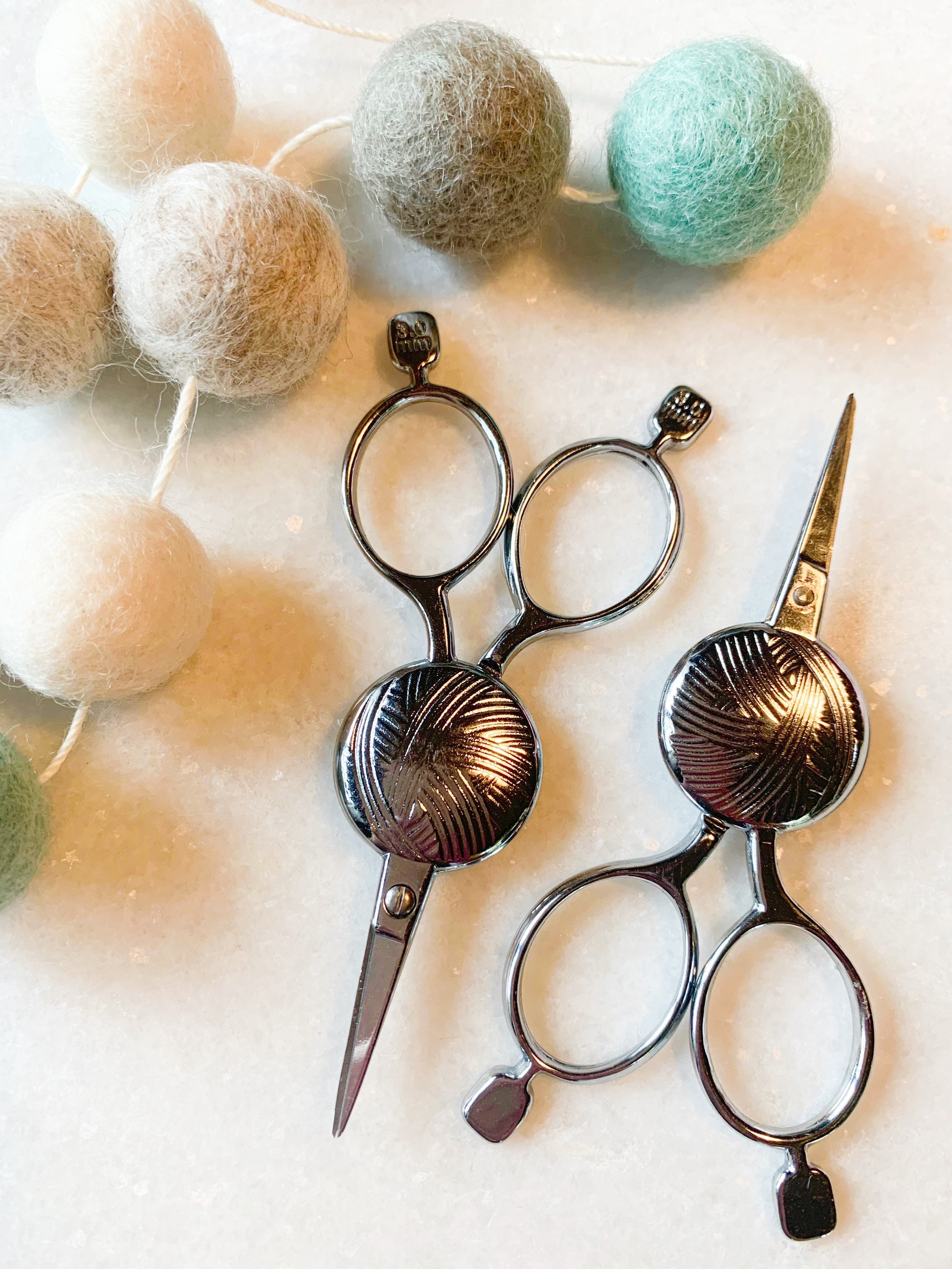 Yarn Ball scissors for thread projects like embroidery cross Etsy
