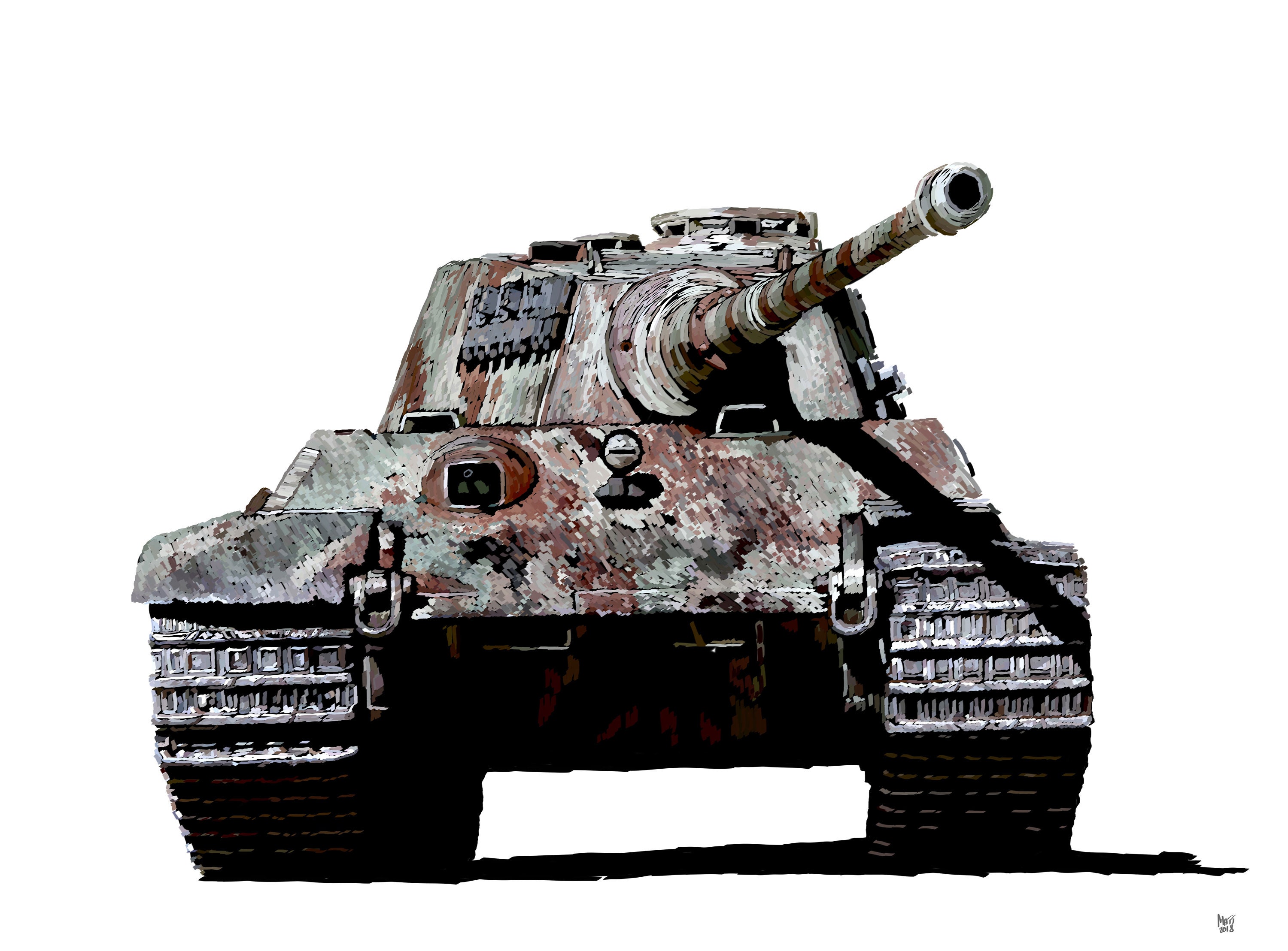 Tiger II King Tiger World War 2 Fine Art Print Etsy