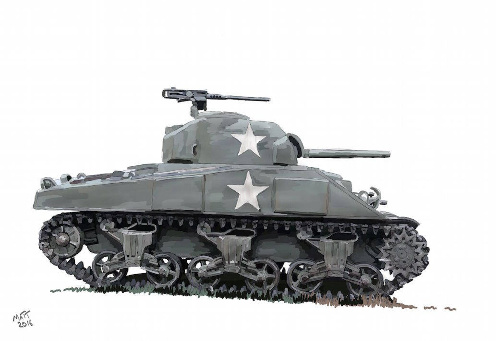 Sherman Tank World War 2 Fine Art Print Etsy — free download
