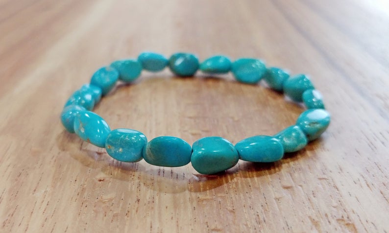 Turquoise Bracelet Green Sonora Turquoise Turquoise Jewelry Chakra Jewelr Turquoise Bracelet Metaphysical Jewelry Natural Turquoise