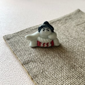 Kawaii Petit Sumo Couverts de lutteur Repose-stylo Mini notes Porte-cartes Hashioki Décoration de cuisine Ornements de bureau Ressentez l'essence du Japon Orange