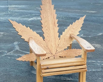 Pot Leaf Adirondack Chair Etsy