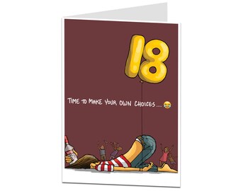 Funny Naked Man 18th Birthday Card for Girl Boy Him Her - Etsy