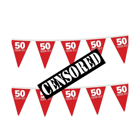 50th Birthday Bunting Garland Party Decorations Backdrop Etsy
