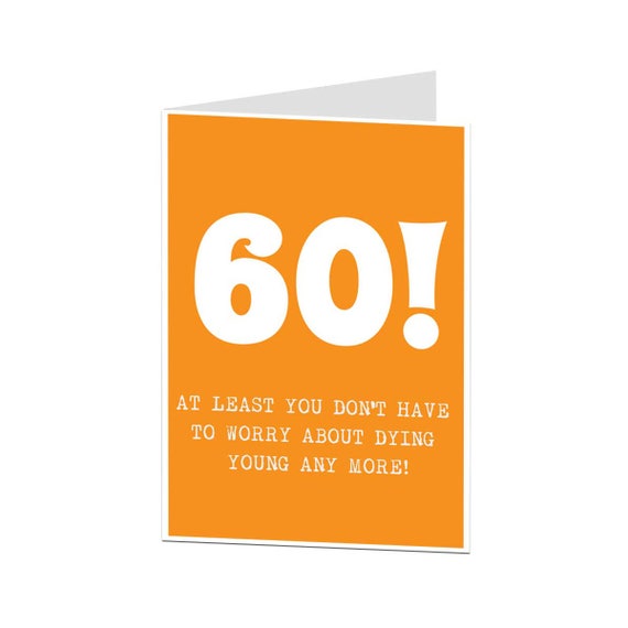 60th Birthday Card. 60 Card. 60th Birthday Card Mum Dad. Funny | Etsy