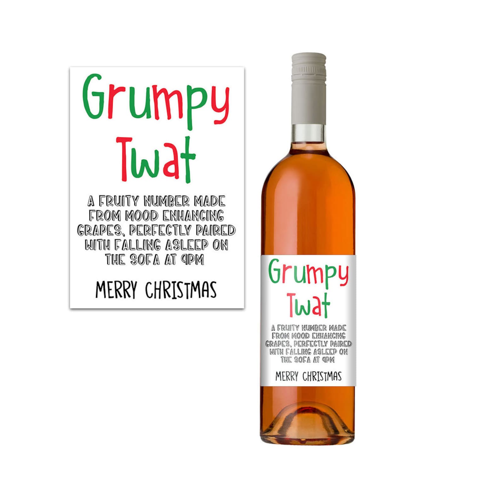 Funny Christmas Wine Labels 