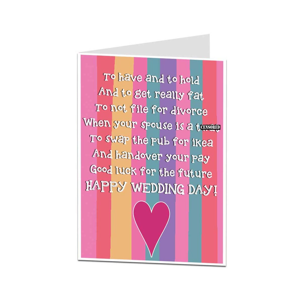 Wedding Card Funny Wedding Poem Card Congratulations Just Etsy