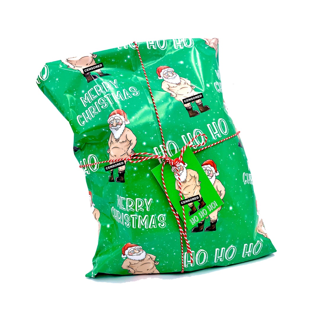 Rude Christmas Wrapping Paper. Funny Christmas Wrapping Paper. Etsy UK