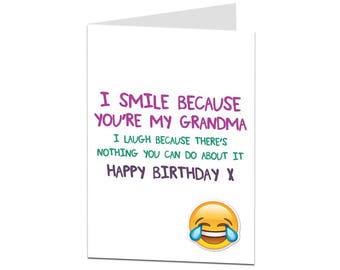 Grandma Card. Birthday Card Grandma. Happy Birthday Grandma. - Etsy Grandma Card. Birthday Card Grandma. Happy Birthday Grandma. - Etsy