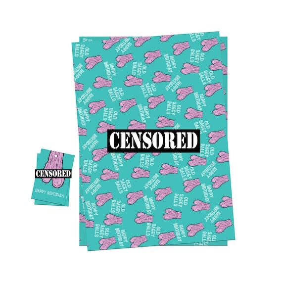 Funny Wrapping Paper. Humour Birthday Gift Wrap