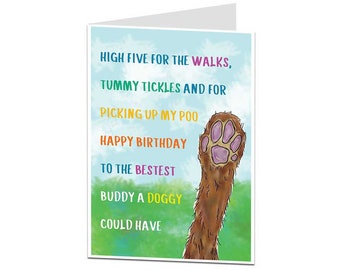 Dog Birthday Card. Funny Dog Birthday Card. Birthday Card Dog Lover. Pet Birthday Card. Dog Owner Card. Dog Present