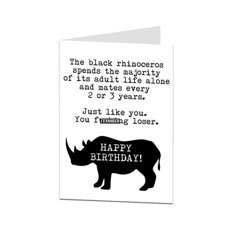 Birthday Card Funny Birthday Card Birthday Card Him Male Etsy
