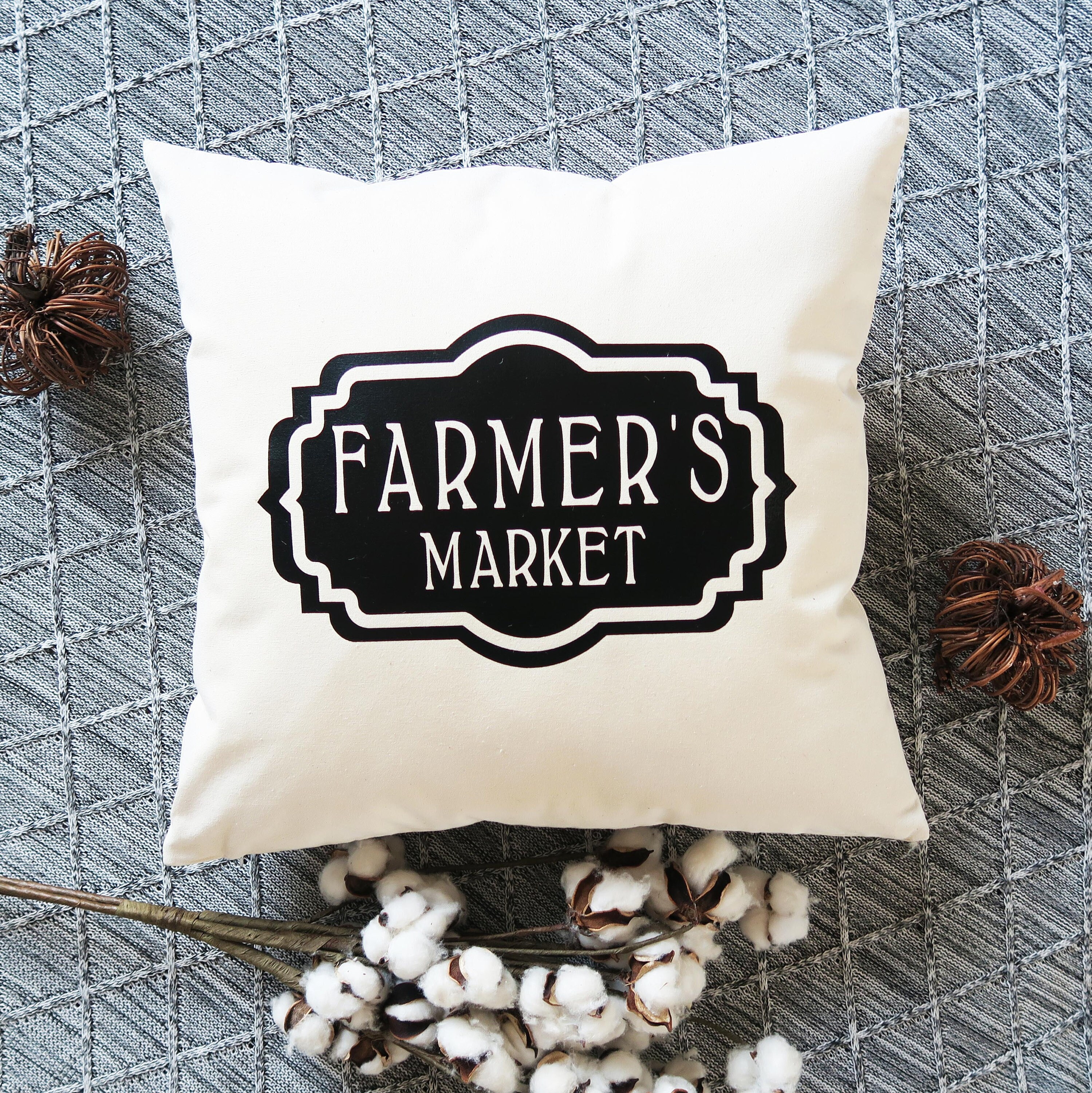 Farmers Market Pillows Farmhouse Pillows Decorative Pillows Etsy