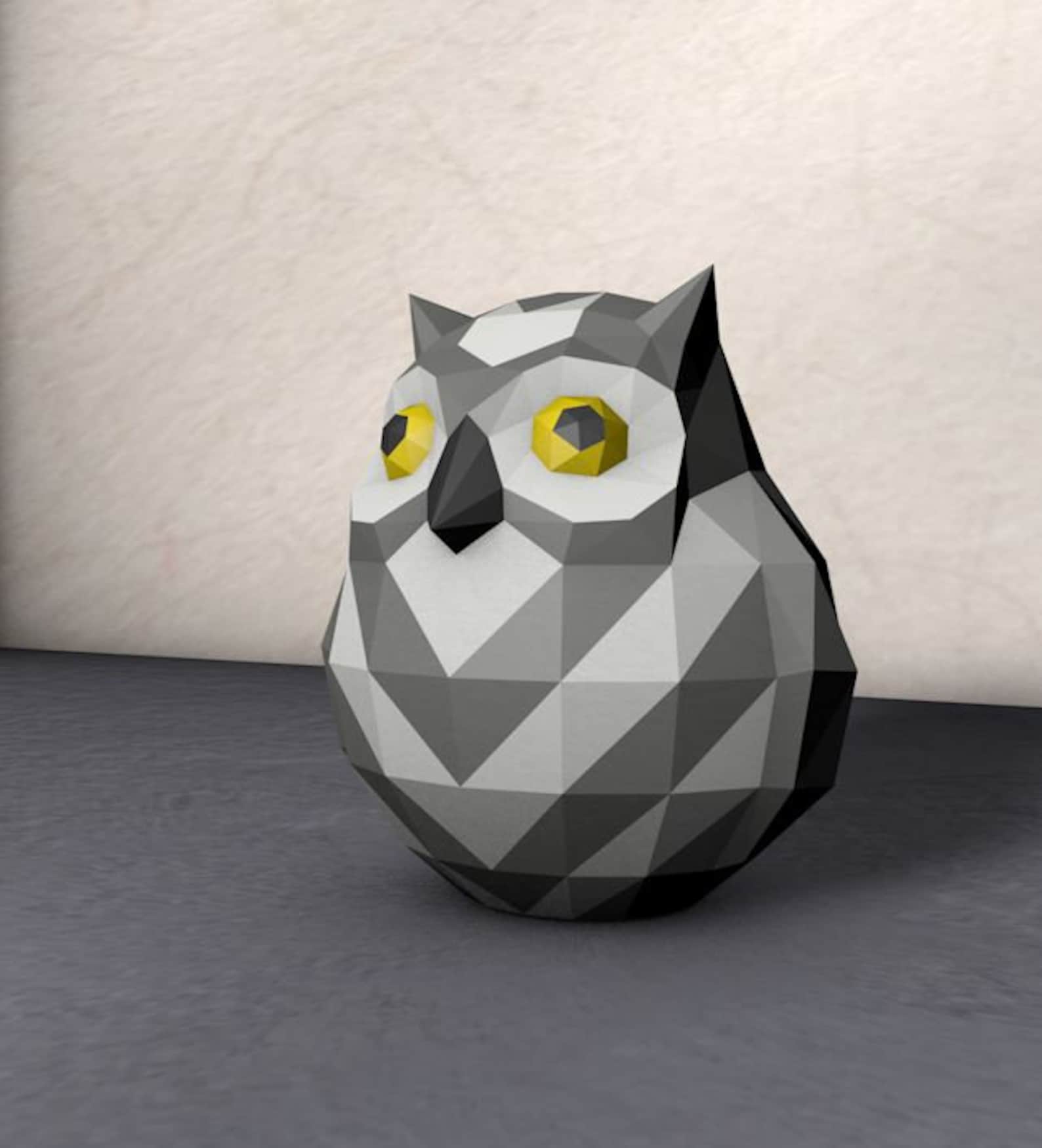 Паперкрафт сова схема