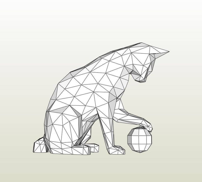 Паперкрафт схемы кошка