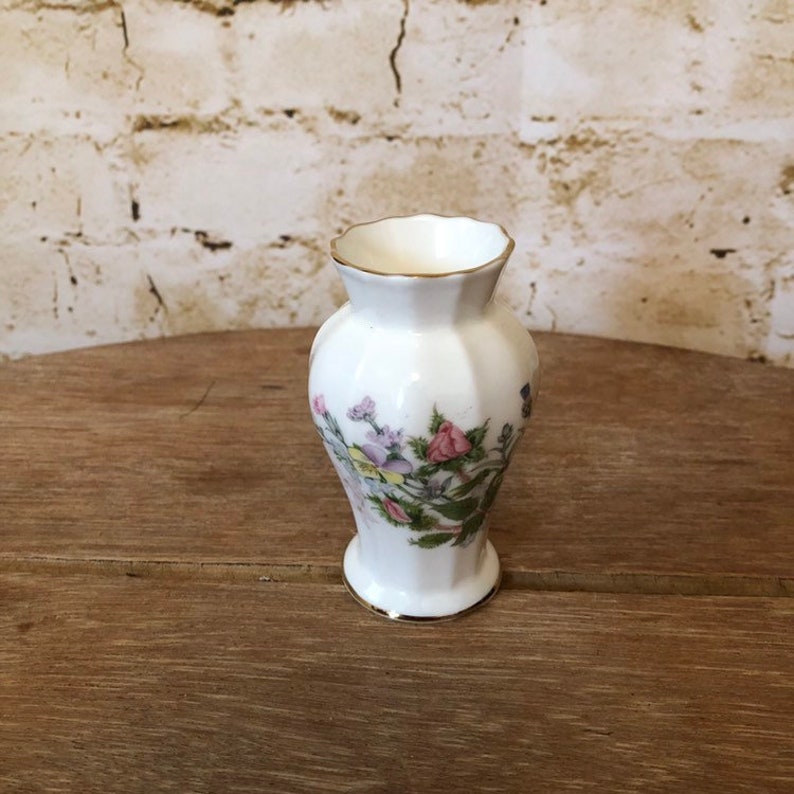 Vintage Aynsley Wild Tudor Vase Etsy