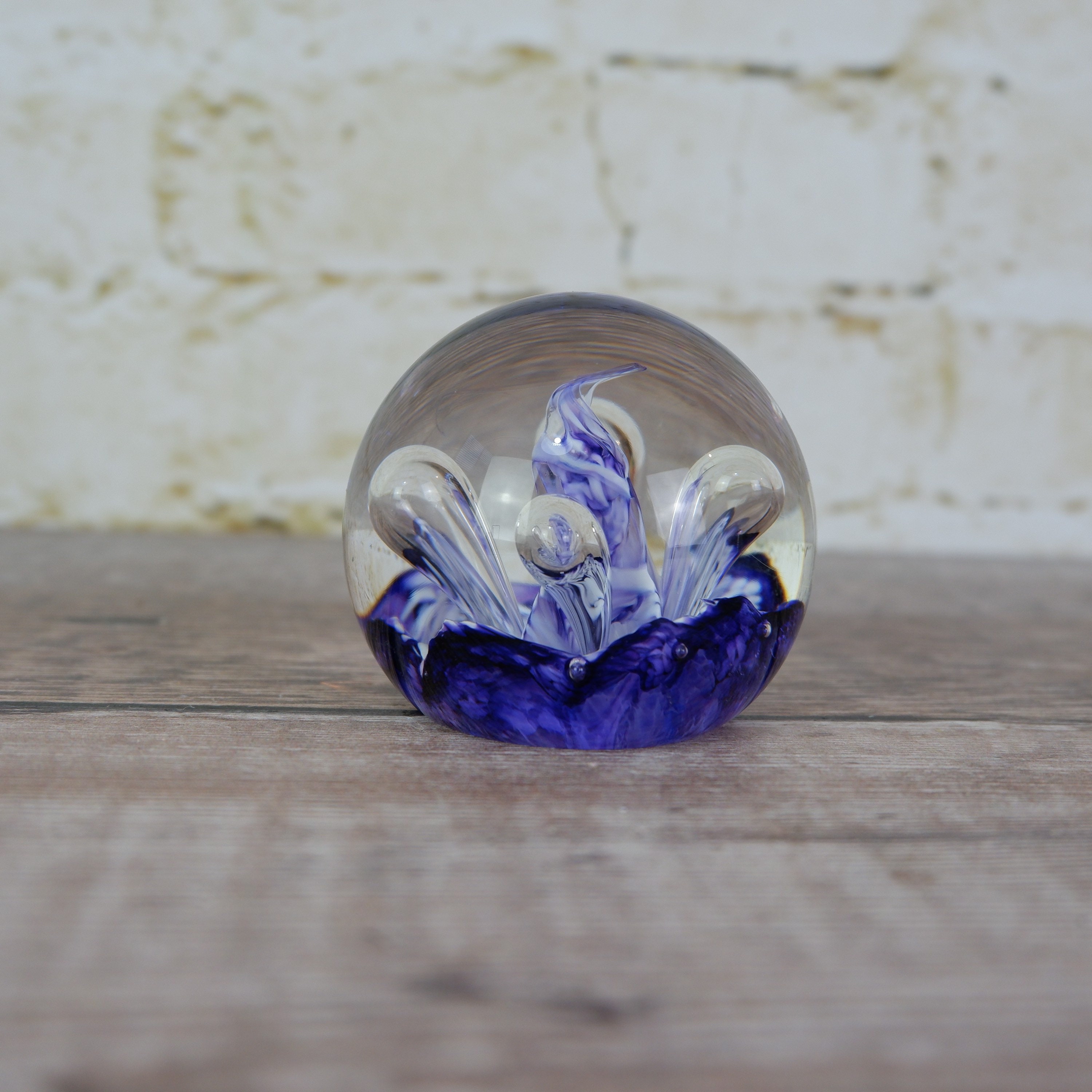 Caithness Glass Paperweight Miniature Moonflower 1996 Etsy
