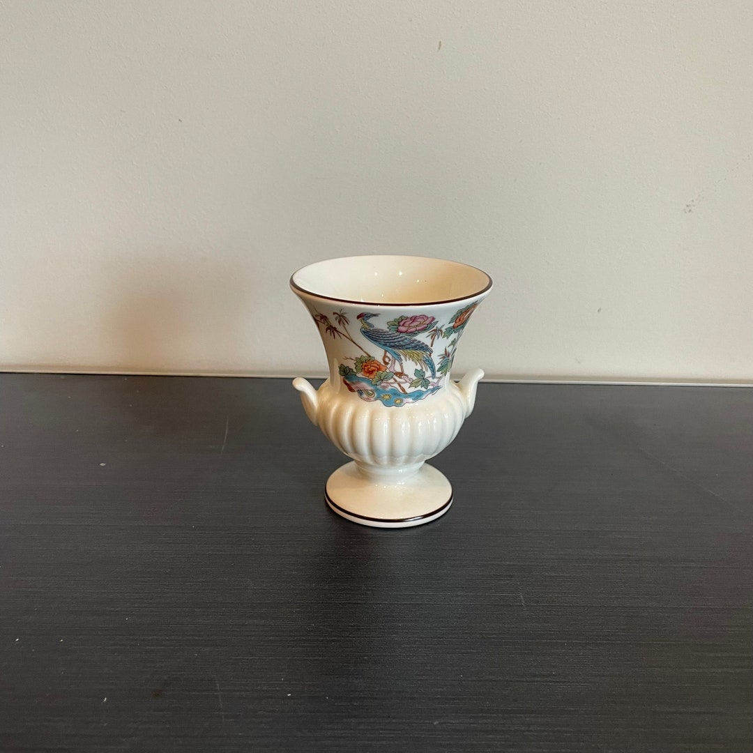 Vintage Wedgwood Peacock Small Urn Vase Etsy