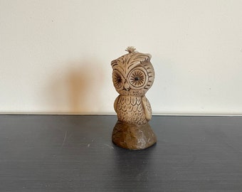 Vintage Owl Figurine Candle