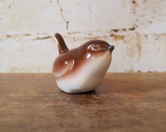 Crown Petite Porcelain Bird