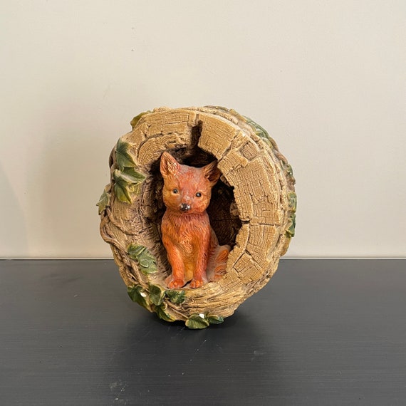Rare Vintage Bossons Fox Cub Chalkware Head Plaque - Etsy