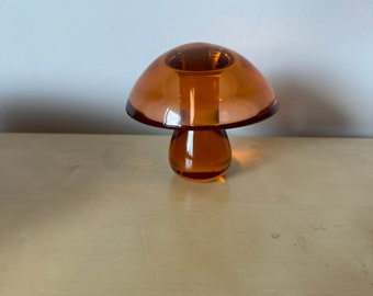 Vintage Glass Mushroom Paperweight