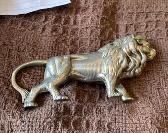 Vintage Pewter Lion Figurine