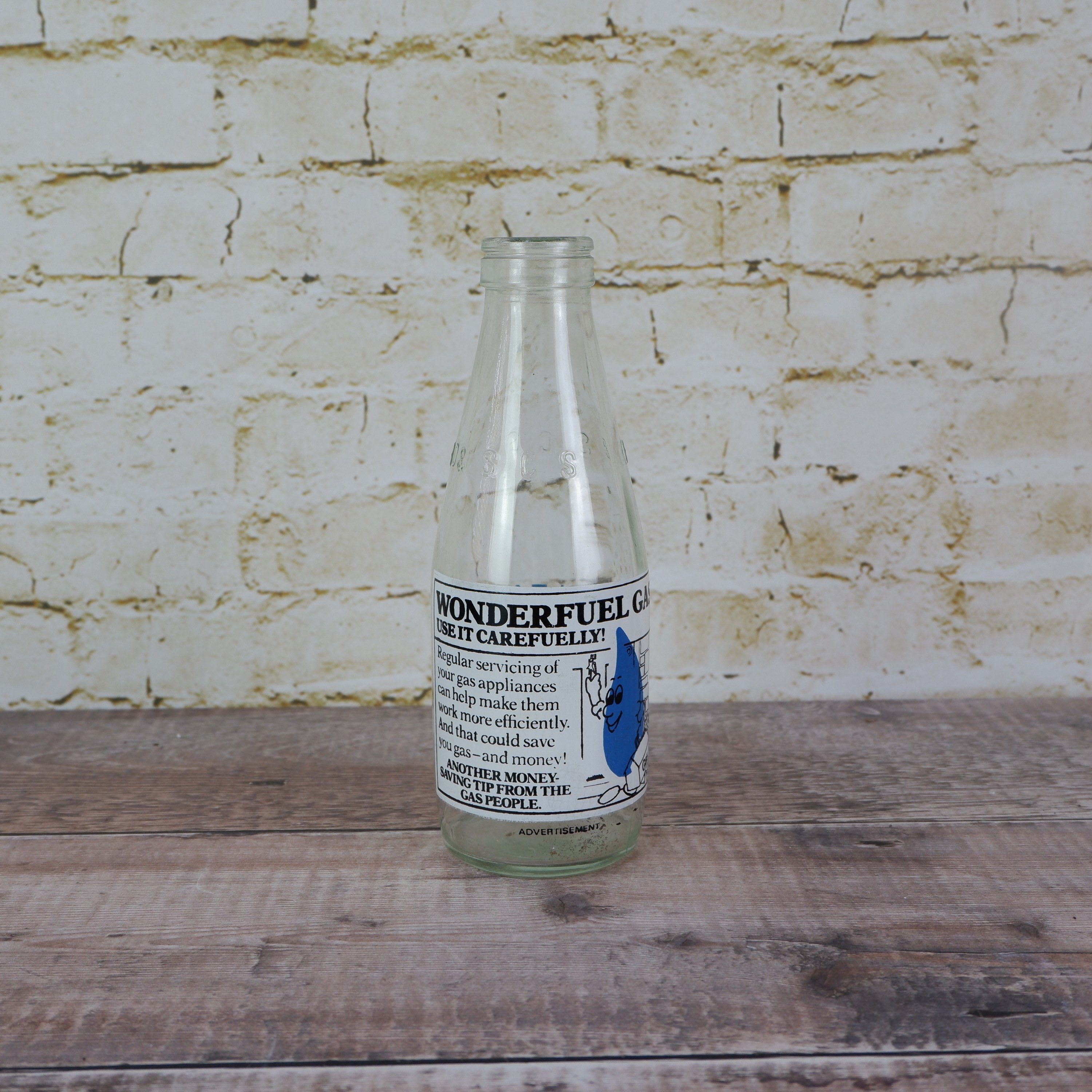 Early Vintage Glass Milk Bottle