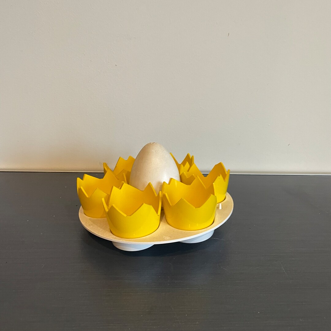 Vintage Egg Cup Holder With Salt Pot Etsy