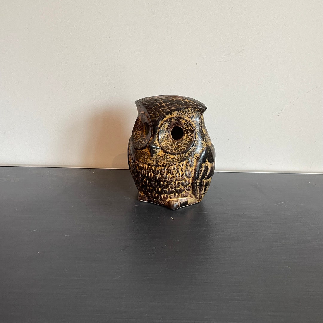 Vintage Owl Money Box by Peter John Pottery Etsy