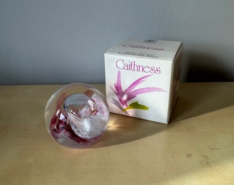 Caithness Pink Mooncrystal Glass Paperweight