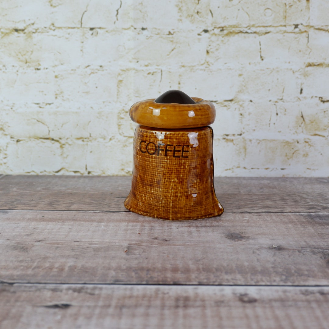 Vintage Ceramic Coffee Jar Etsy
