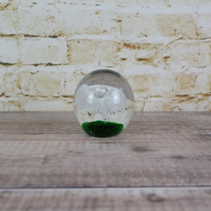 Large Vintage Flower Glass Paperweight