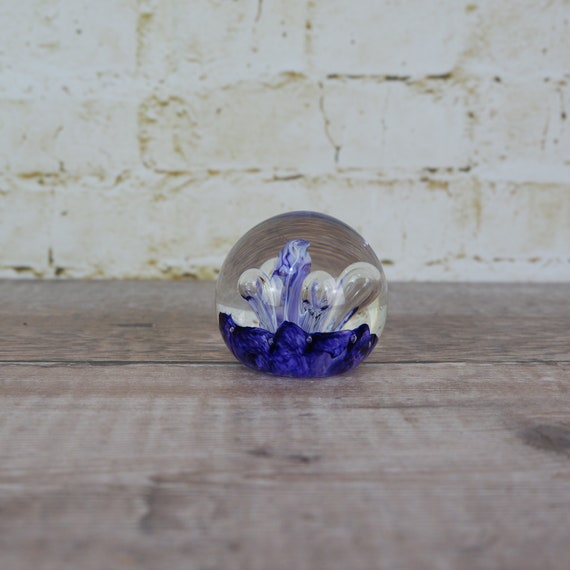 Caithness Glass Paperweight Miniature Moonflower 1996 Etsy