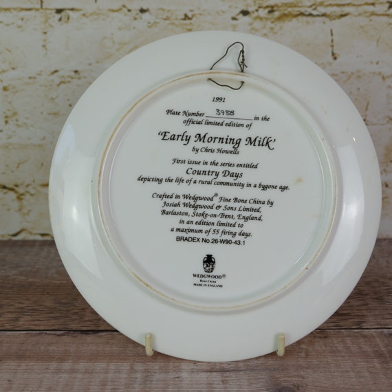 Collectible Wedgwood Plate - Early Morning Milk 1991 - Etsy UK