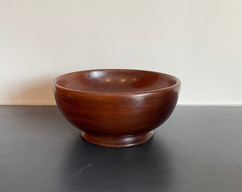 Vintage Heavy Wooden Fruit Bowl