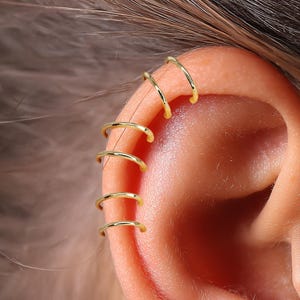 Fake Piercings Set, Fake cartilage Hoop, Fake Nose Ring, Fake Lip Ring