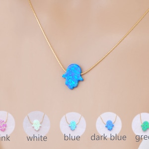 Hamsa Choker Necklace, Opal Hamsa Necklace, Hamsa Hand Choker, Turquoise Choker, Hand of Fatima Necklace
