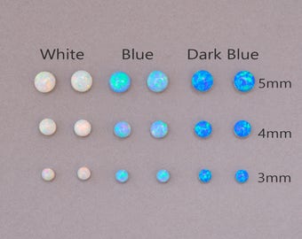 Opal Earrings, Opal Stud Earrings, Blue Opal Stud Earrings, Blue Opal Earrings ,Stud Earrings ,Opal Stud Earrings