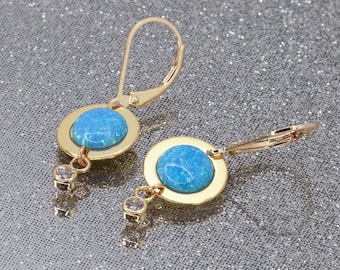 Opal Dangling Earring for Women, Gift for Her