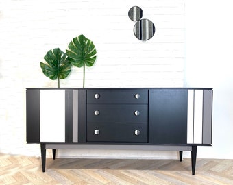 Mid Century Black Sideboard