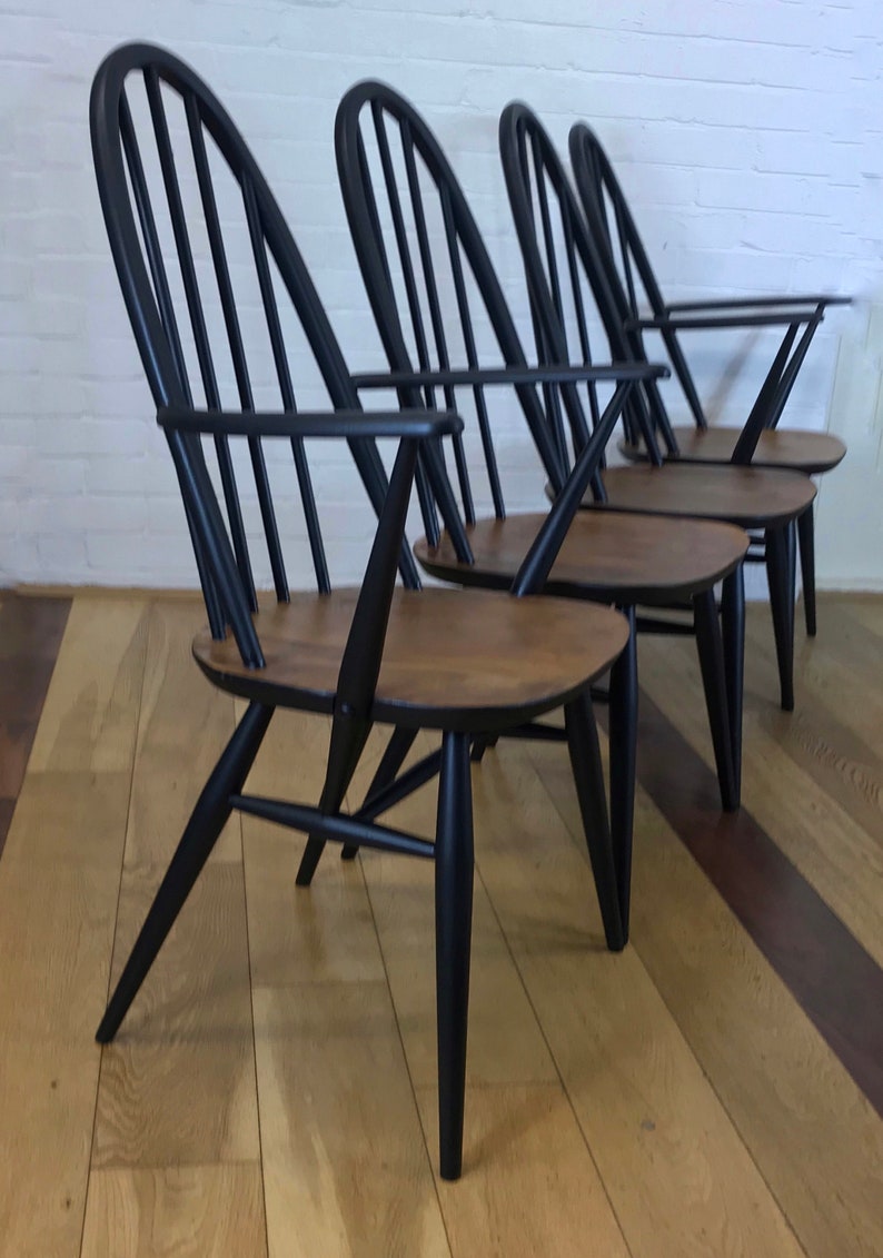 4 Ercol Windsor Quaker Dining Chairs Etsy