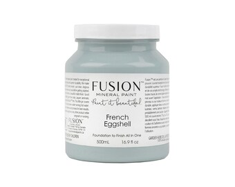 Fusion French Eggshell Mineral Paint - Pale Blue with Greyish-Green