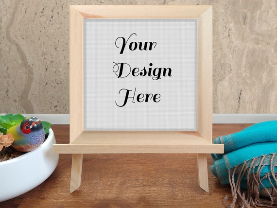 Download Cross Stitch Mockup Embroidery Mockup Pine Frame Mockup Etsy