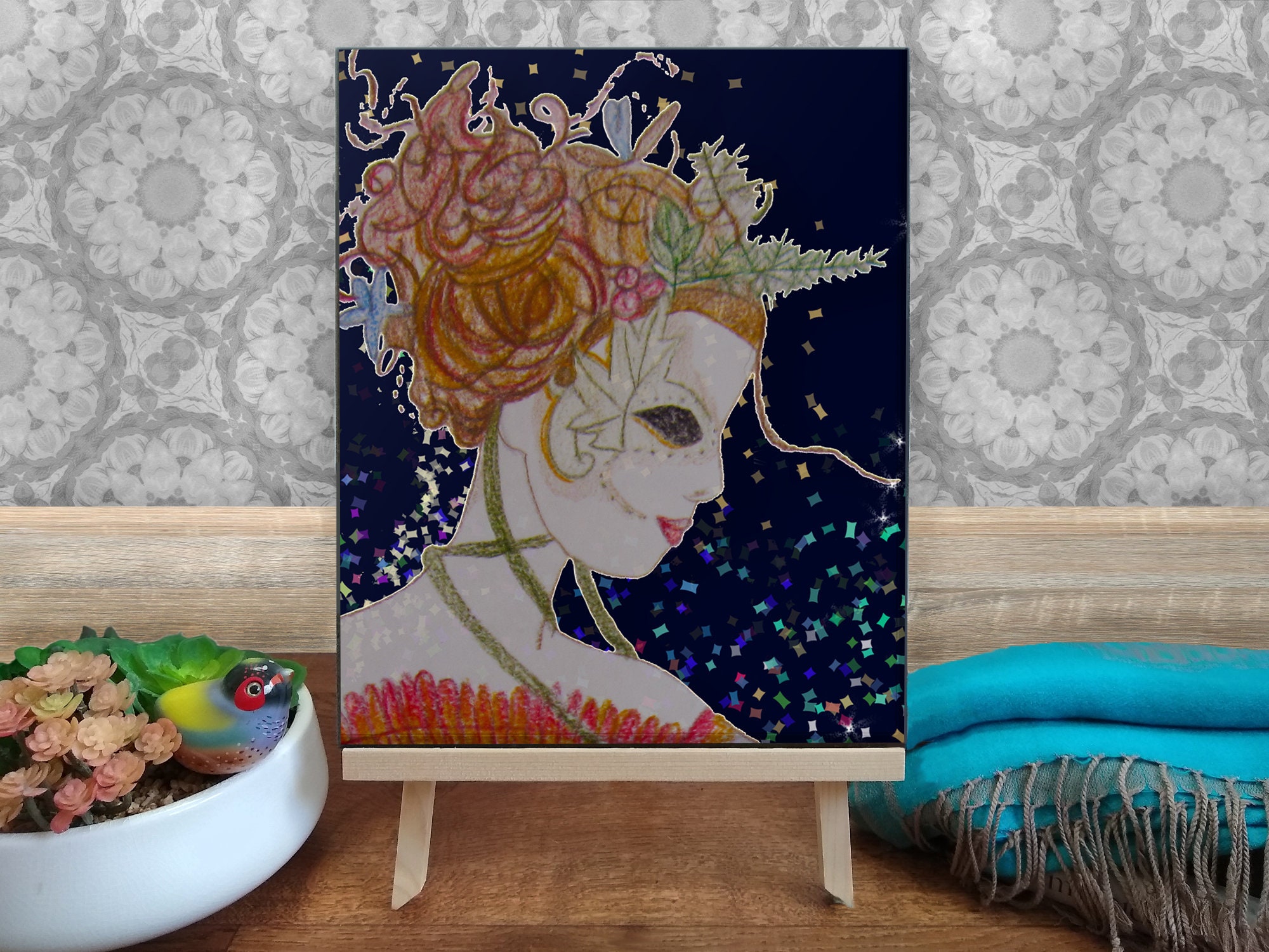 Download Cross stitch mockup embroidery mockup easel mockup black | Etsy