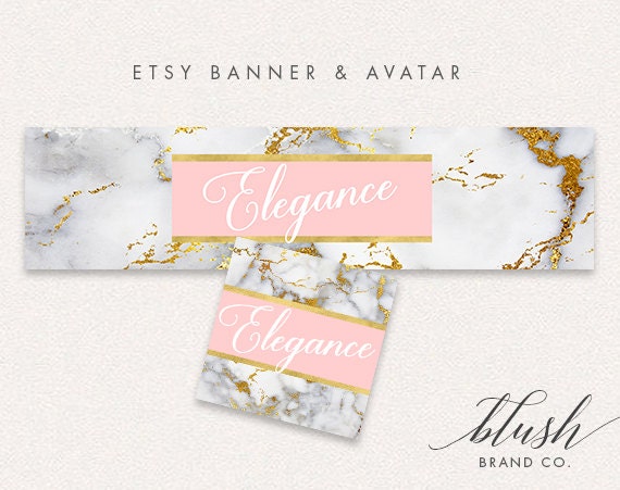 Marble Etsy Banner And Avatar Shop Graphics Store Graphics Etsy