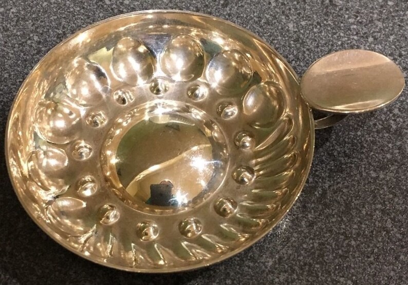 Silver Plated Tastevin 1950 French Wine Taster Marked PEMJA for Vuillermet Aines of Lyon C