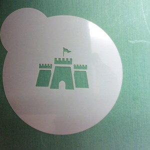 Medieval Castle Cupcake Stencil.