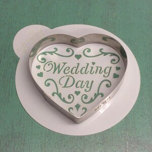 Cookie cutter and stencil - wedding day