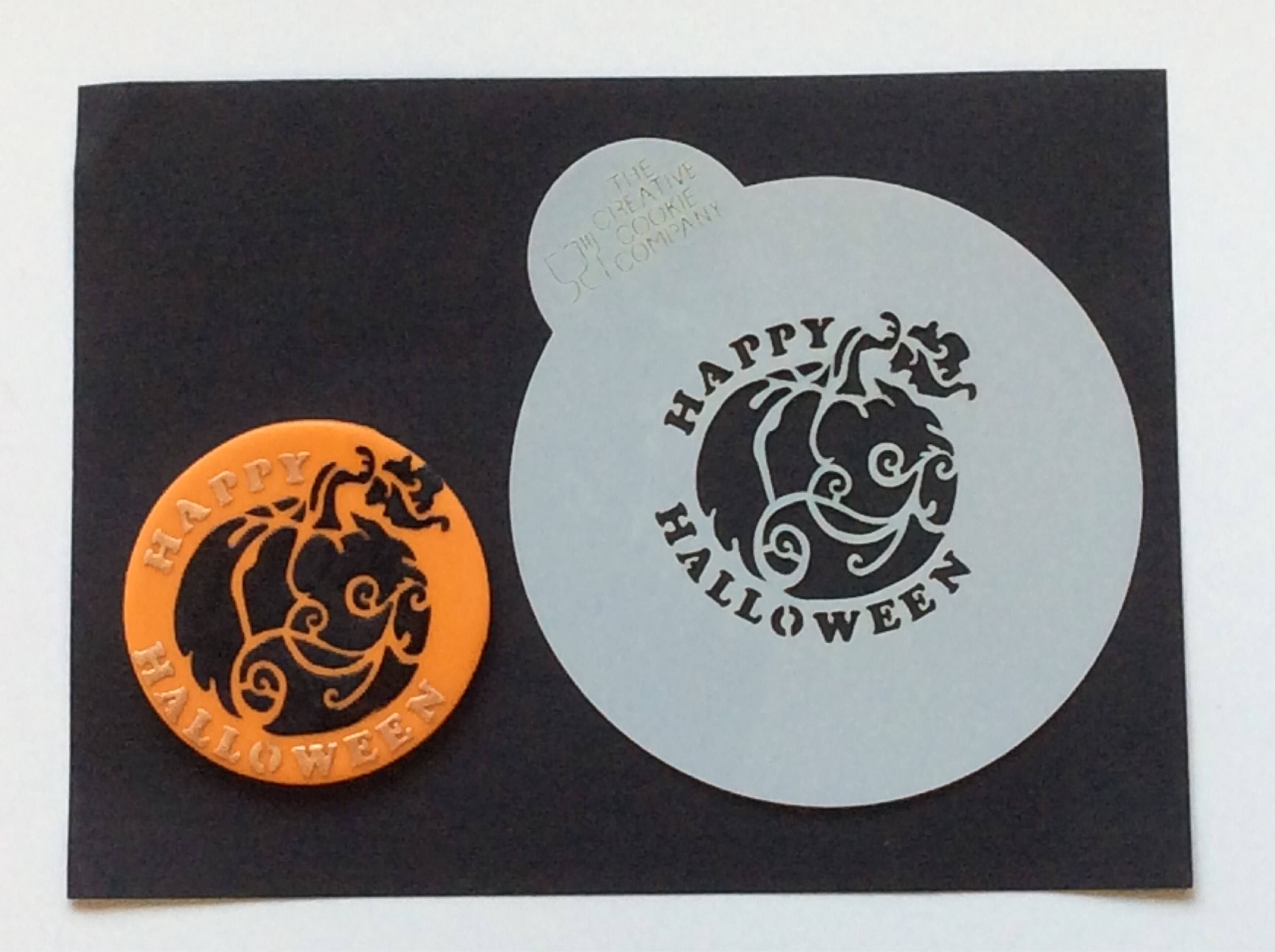 Happy Halloween Cookie Stencil Etsy Norway